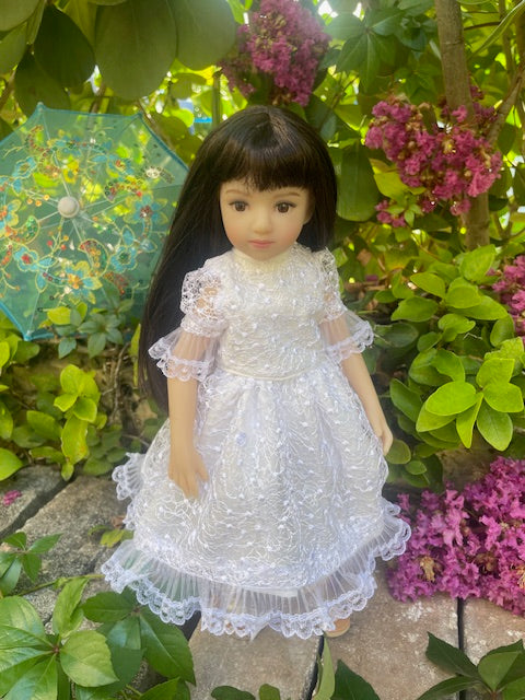 Lace Fabric Paper Dolls White Lace Dress White Lace Doll Dress With Ruffles Maru And Friends Lace Fabric Paper Dolls White Lace Dress White Lace Doll Dress With Ruffles Maru And Friends